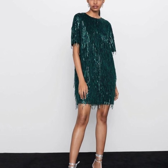 Zara Short Fringe Dress